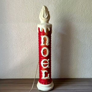 Vintage  25&quot; 1970&#39;s Empire Blow Mold Tabletop Noel Candle, Vintage Christmas