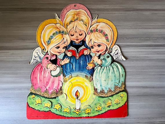 Vintage Christmas, Swedish Vintage Jute Advent Calendar, Angel Christmas  Calendar, Wall Calendar, - Etsy