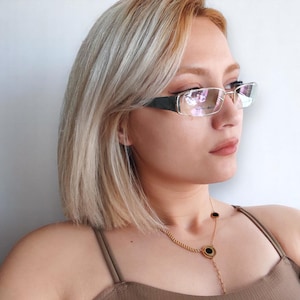 Y2k Vintage Rectangular Full Rim Eyeglasses 90&#39;s 00&#39;s Y2k Optical Eyewear for Women And Men Eyewear, NOS