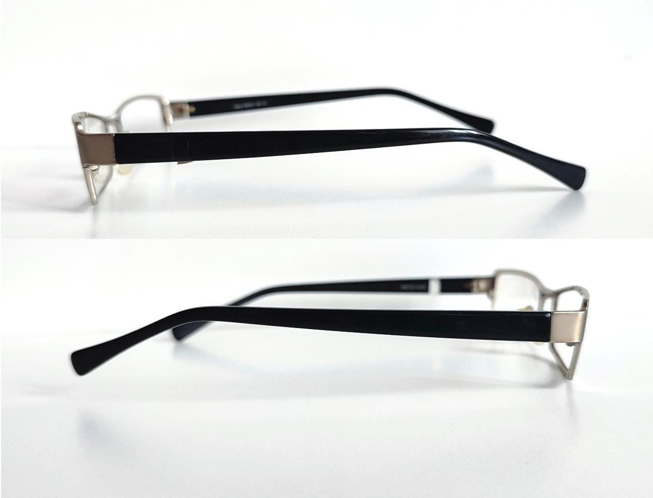 Rectangular Eyeglasses Frame Example Image Vintage Rectangular Eyeglasses Frame Low Profil Slim Optical Frame for ...