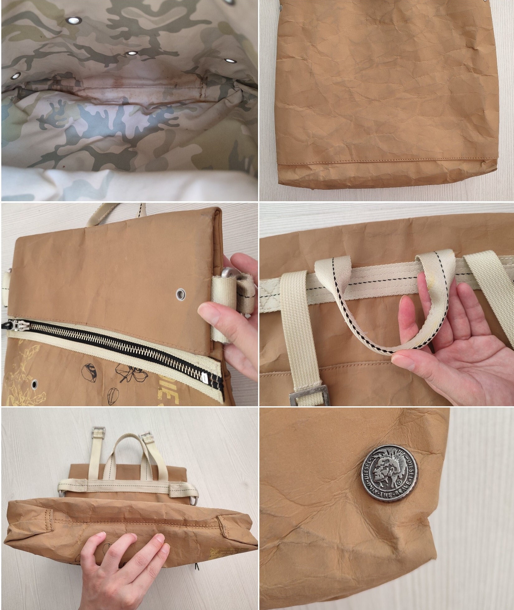 Y2k Diesel Paper Bag Diesel Archive Crossbody Bag /top Handle - Etsy