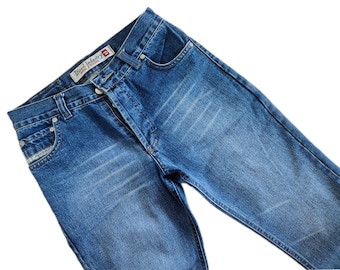 Y2k DIESEL High Waist Flared Jeans Wide Leg Straight Jeans 90's 00's Vintage Womens Jeans Diesel Industry Basic Jeans Made In Italy