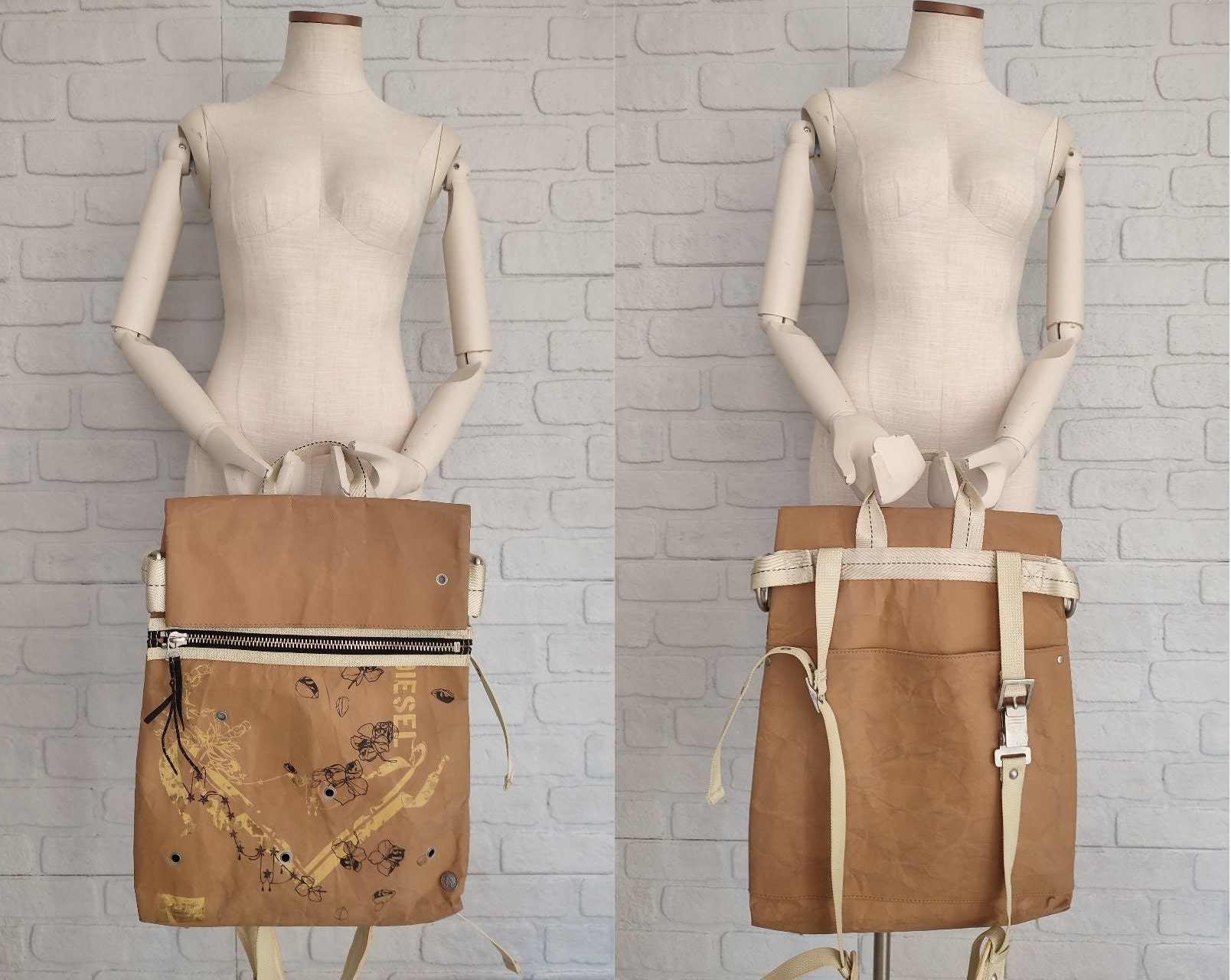 Y2k Diesel Paper Bag Diesel Archive Crossbody Bag /top Handle - Etsy