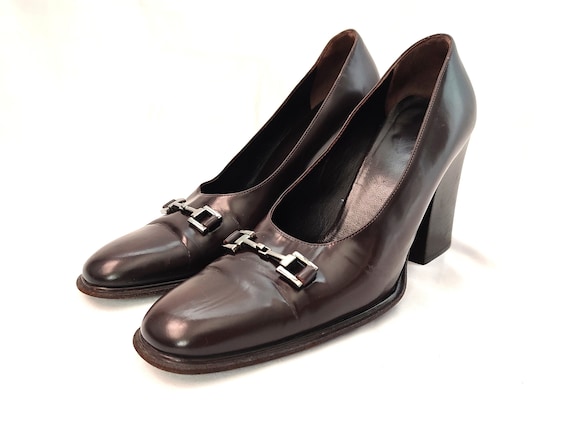 靴 GUCCI Leather Square-Toe Penny Loafers Gucci Horsebit Square-Toe Loafers – TOKIO7