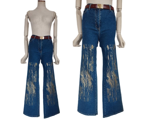 MISS SIXTY Y2k Vintage High Waist Flared Jeans With Gold - Etsy