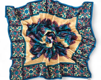 ヴィンテージフローラルシルクスカーフ - WENSLI PHOENIX 25 x 25