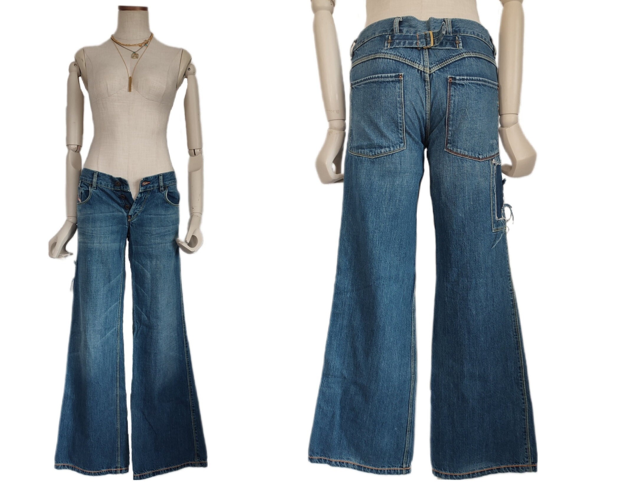 Hopecn Baggy Jeans Y2K for Women Men Ripped High Waisted