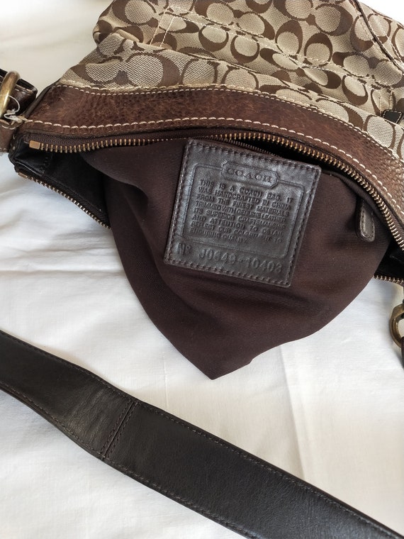 COACH Vintage Monogram Crossbody Bag In Brown/Bei… - image 6