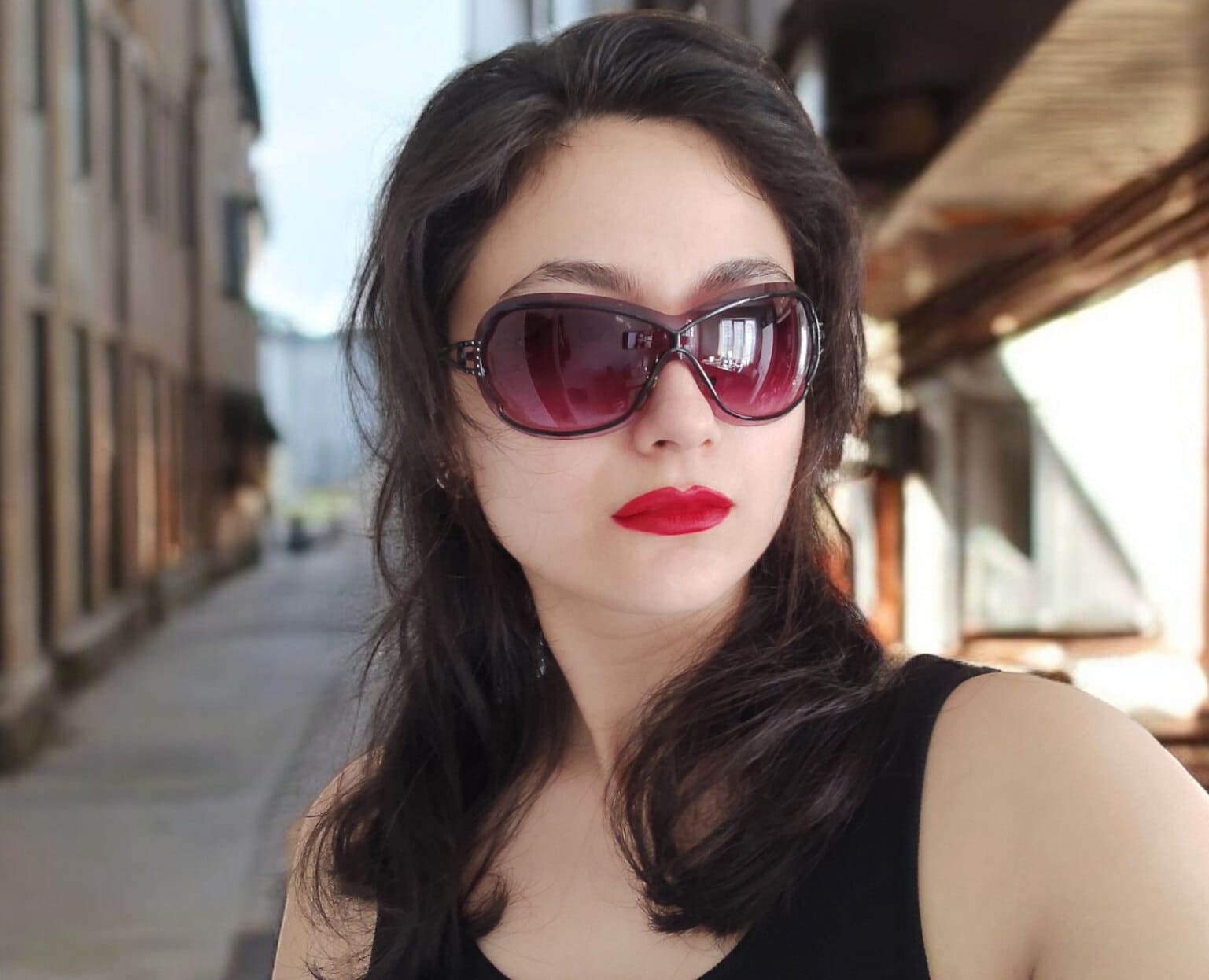 MUSTANG Vintage Womens Sunglasses Rimless Big Wrap Sunglasses 00's Y2k Eyewear