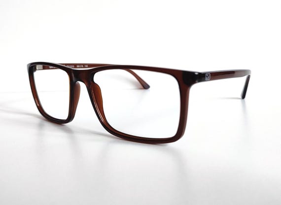 Classic Rectangular Square Brown Eyeglasses Frame… - image 6