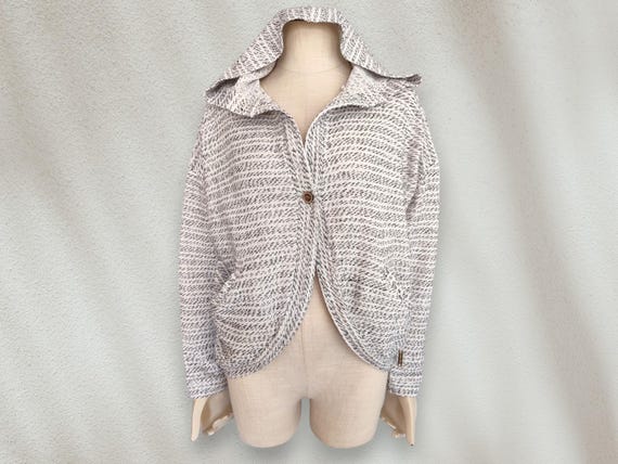 Emilio Pucci, EMILIO PUCCI Hooded Cardigan With Logo Pocketed Striped Cotton Cardigan Jacket Designer Top Made In Italy S/M