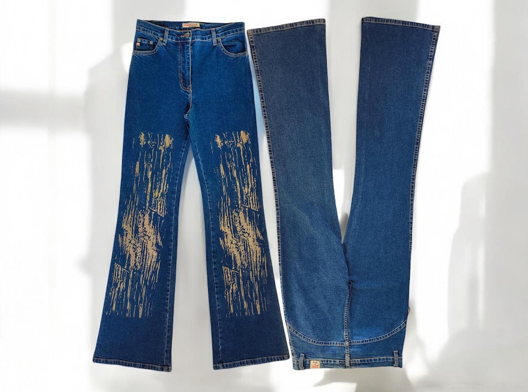 パンツ 00s D.I.A. clash flare denim glitter y2k VTG 90s 00s Y2K