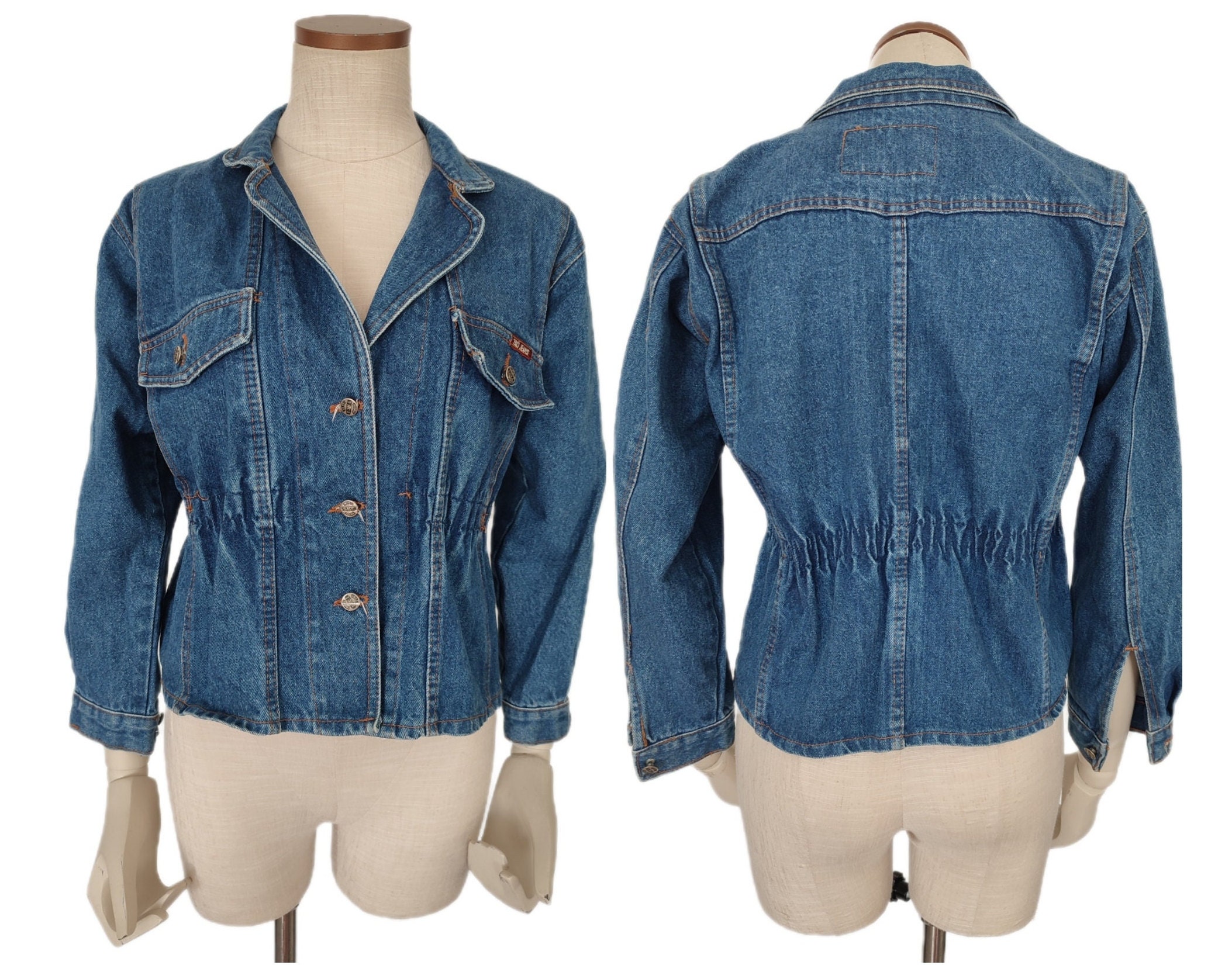 90s Denim Jacket - Etsy 直販最安価格 90s VANGRACK black Lsize denimjacket Gジャン/デニムジャケット