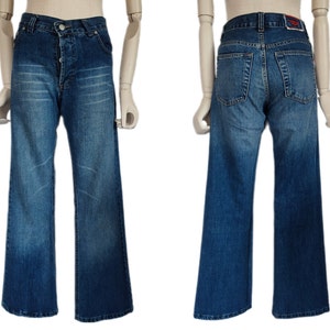 Y2k DIESEL High Waist Flared Jeans Wide Leg Straight Jeans 90&#39;s 00&#39;s Vintage Womens Jeans Diesel Industry Basic Jeans Made In Italy
