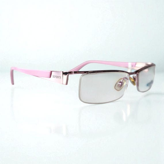 Y2k Vintage Half Rimless Rectangular Eyeglasses F… - image 5