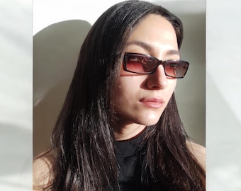VOGUE Authentic Vintage Rectangular Sunglasses For Women And Men 90&#39;s 00&#39;s Y2k Designer Sunglasses Made In Italy Vogue VO2285
