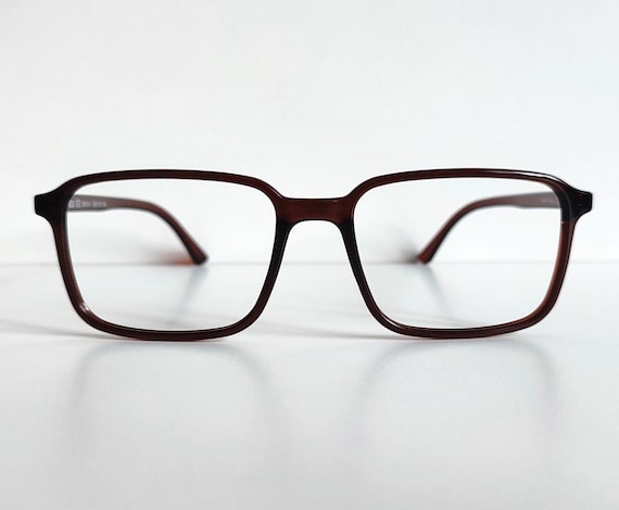Square Rectangular Brown Eyeglasses Frame Memory … - image 10