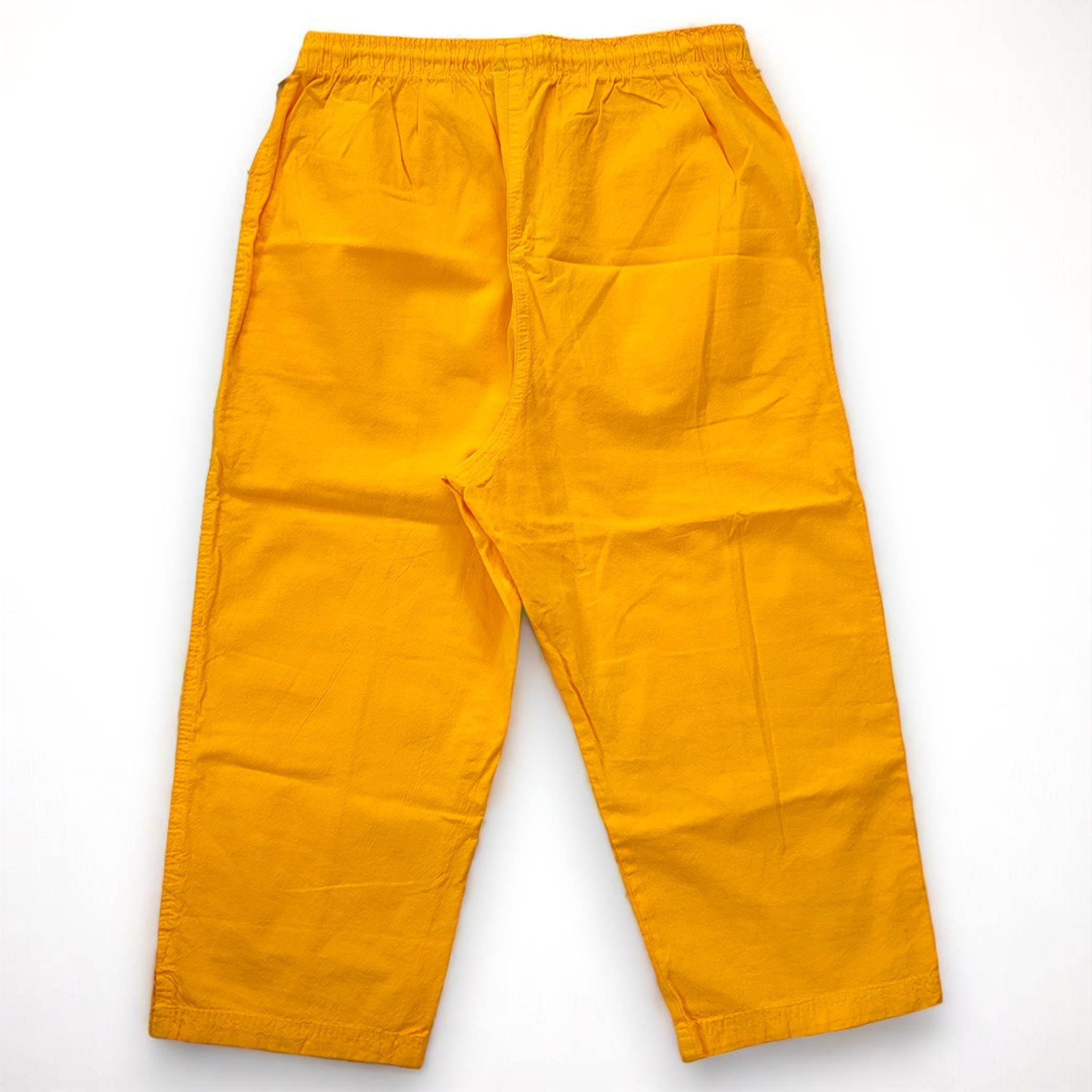Salsation Capri Pants-Yellow（黄）XSサイズ 90's Vintage Yellow Cotton Capri Pants High Waist Pocketed