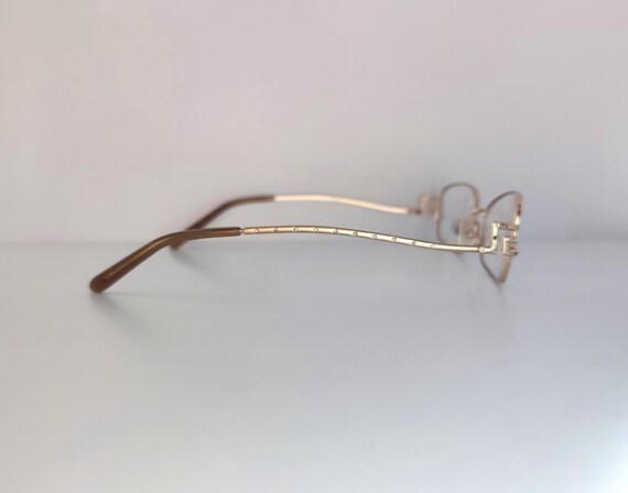 BLUE ICE Vintage Rectangular Gold Eyeglasses Fram… - image 9