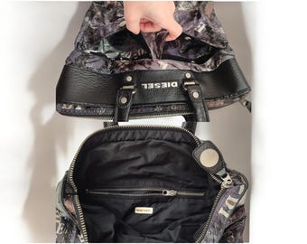 バッグ DIESEL archive vintage grunge leather DIESEL Clutch Bag With Leather Logo In Black 00s Y2k Vintage
