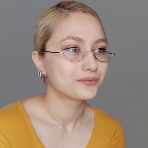 90's Vintage Halfmoon Reading Eyeglasses Frame Half Rim Optical Glasses Frame 90's 00's Y2k Women&Men Eyewear NOS