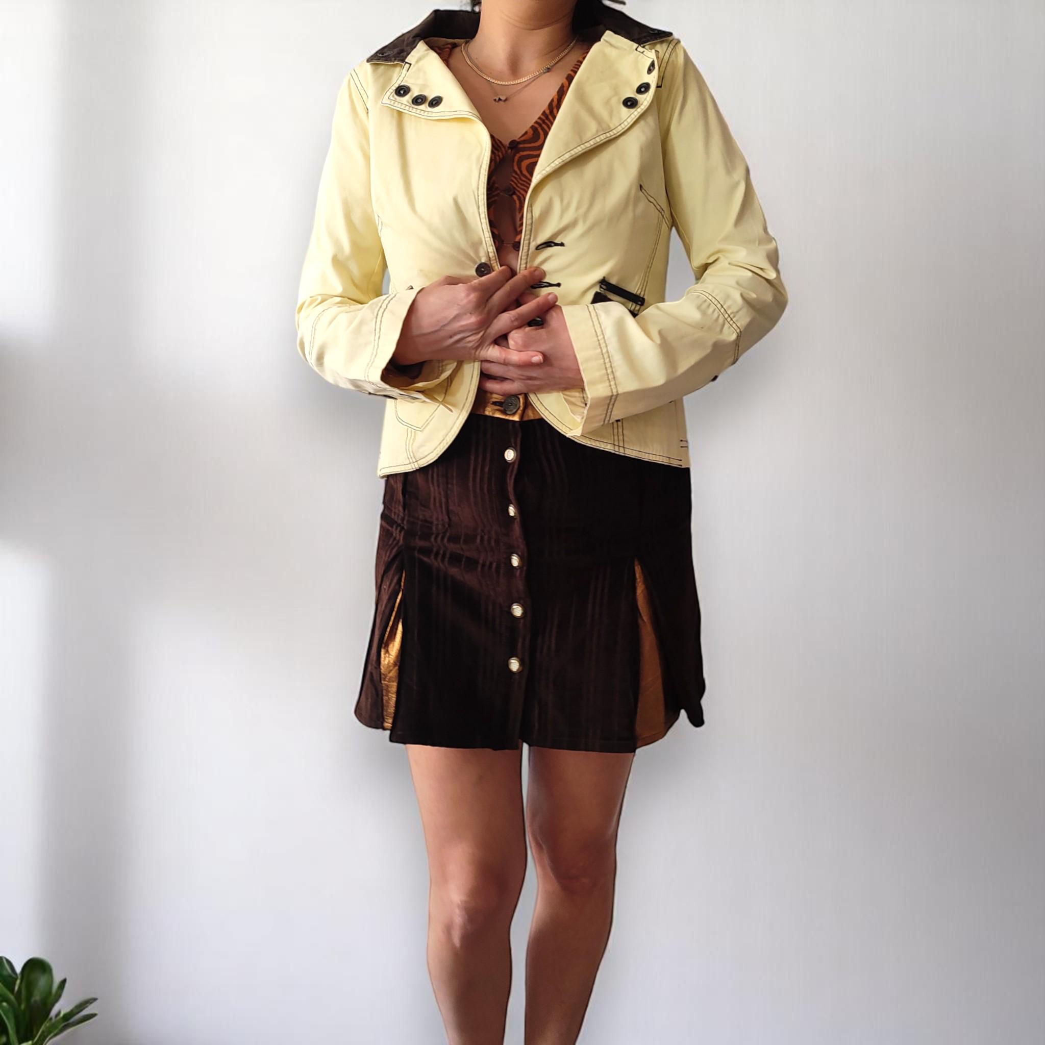DIESEL Vintage Yellow Slim Fit Blazer Jacket, 2000's Y2k Rare