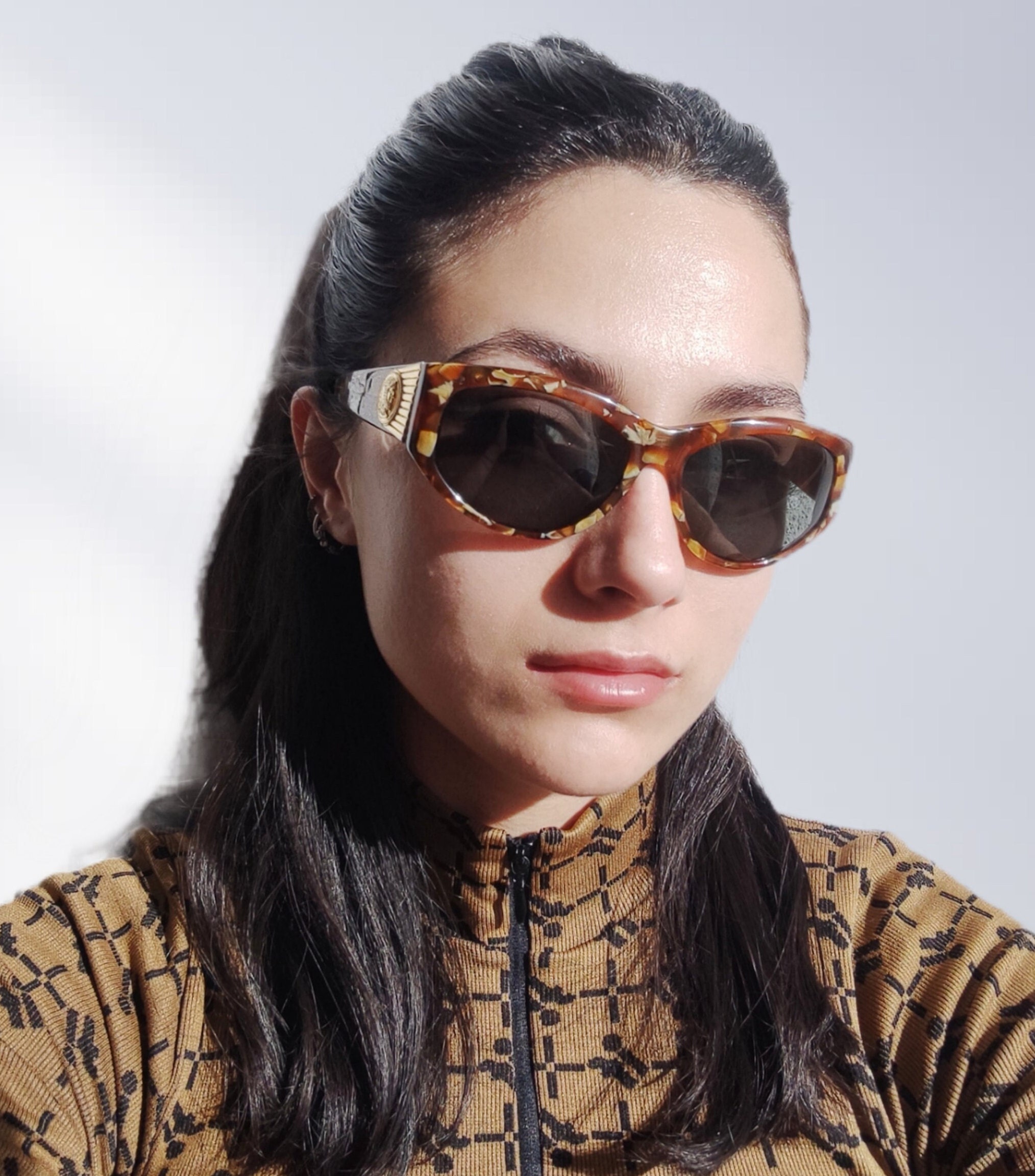❤️ Fendi \'Vintage Amber\' Sunglasses ❤️ Fendi FS 307 132 – Vintage Frames Company main image 4