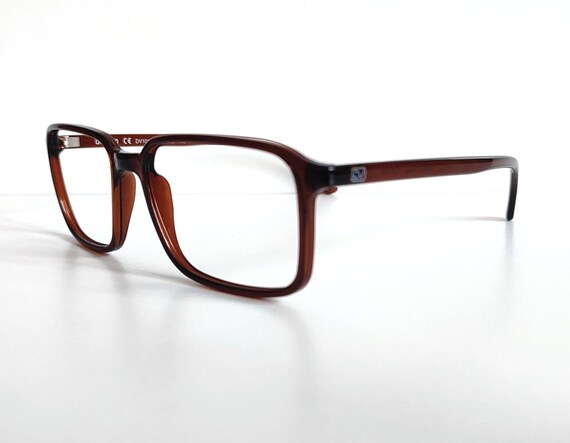 Square Rectangular Brown Eyeglasses Frame Memory … - image 8