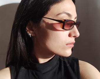 VOGUE Authentic Vintage Rectangular Sunglasses For Women And Men 90's 00's Y2k Designer Sunglasses Made In Italy Vogue VO2285
