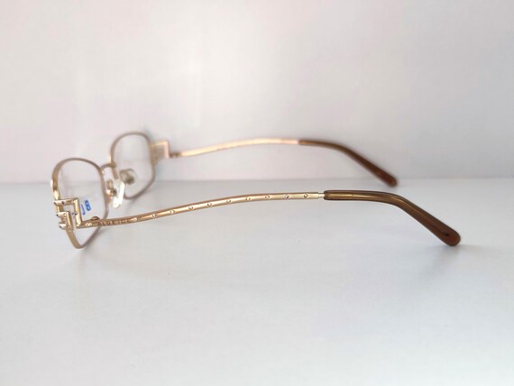 BLUE ICE Vintage Rectangular Gold Eyeglasses Fram… - image 7