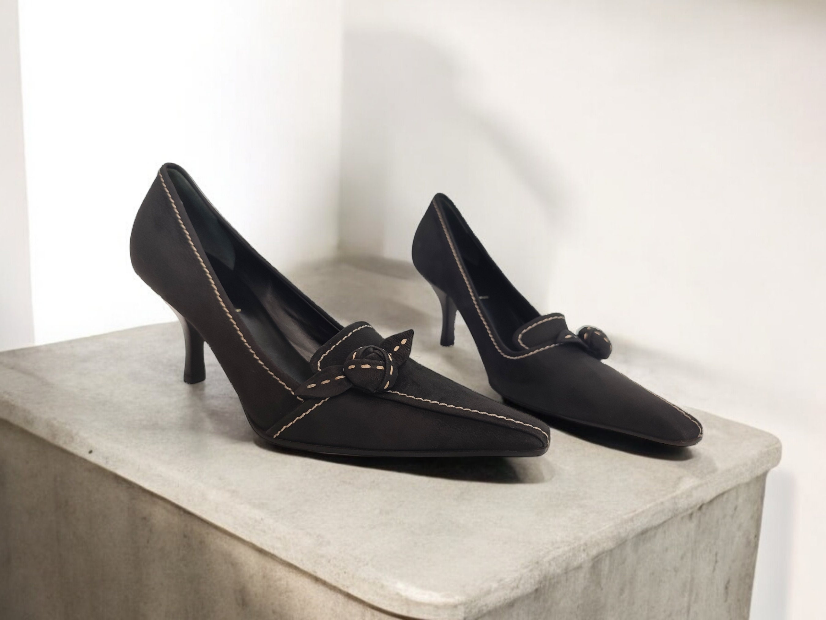 【K】PRADA Leather Low Heels Women's Prada Low & Kitten Heels | Nordstrom