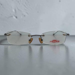 Vintage Rimless Eyeglasses Rectangular Optical Reading Glasses Frame 90's 00's Y2k Eyewear For Women&Men NOS 50*20-135
