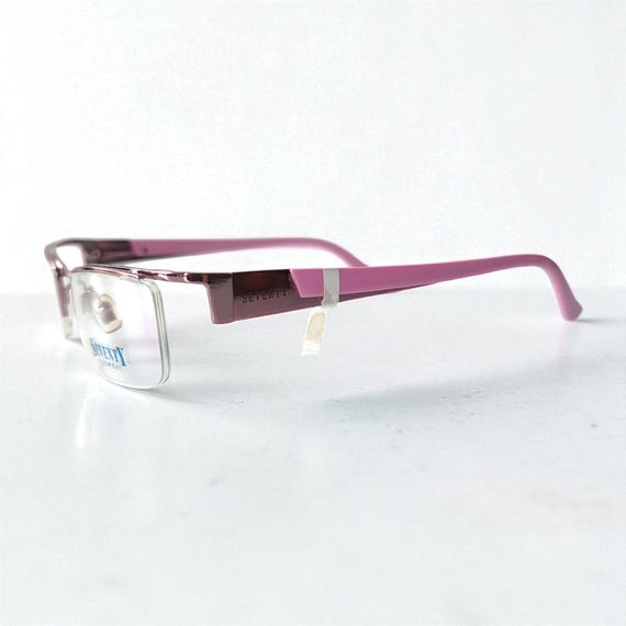 Y2k Vintage Half Rimless Rectangular Eyeglasses F… - image 9