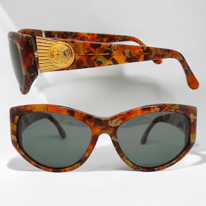 FENDI Vintage Amber Tortoise Sunglasses With Gold Logo, 90&#39;s 00&#39;s Y2k Designer Sunglasses Women&#39;s Sunglasses Made In Italy FS 310 COL 046