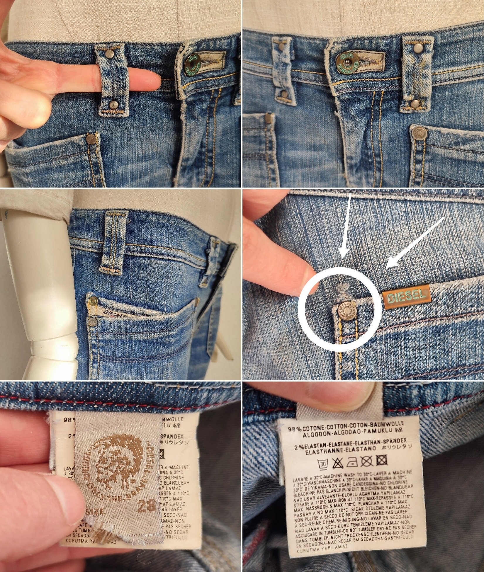 Y2k Diesel Low Waist Jeans Straight Cigarette Jeans - Etsy