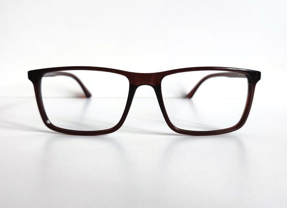 Classic Rectangular Square Brown Eyeglasses Frame… - image 9