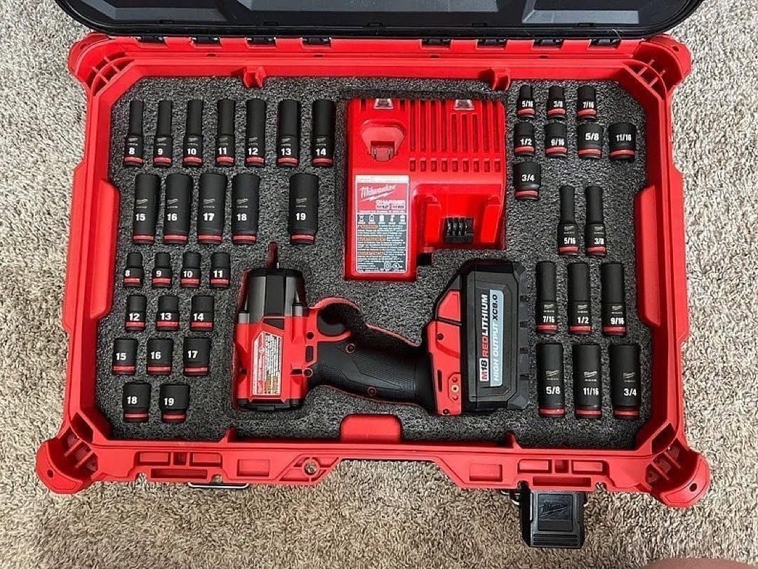 Custom Milwaukee Packout Deep Organizer Kaizen Foam Insert 48–22-8432 —  Milwaukee Tool Inserts