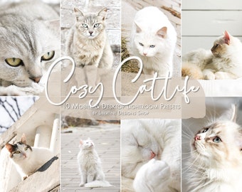 10 Cat Presets Lightroom | Pet Presets | Presets  for Lightroom Mobile & Desktop | Lightroom Preset Cats aesthetic | Instagram | Cozy Preset