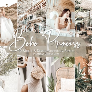 10 boho lightroom presets desktop & mobile | Bohemian Preset Lightroom mobile/desktop | Travel Presets boho aesthetic | Instagram filters