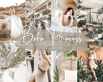 10 boho lightroom presets desktop & mobile | Bohemian Preset Lightroom mobile/desktop | Travel Presets boho aesthetic | Instagram filters