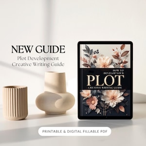 Story planning worksheet from the Plot Development Workbook – guided writing prompts for authors to develop characters and structure plots.