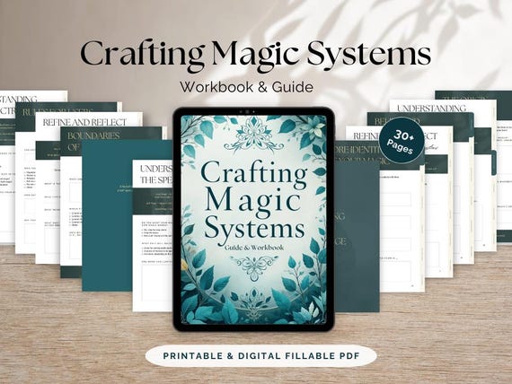 Magic System Schreibguide – Interaktiver PDF-Workbook für Fantasy-Autor:innen – englischsprachiger Guide