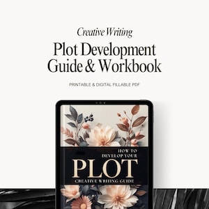Story planning worksheet from the Plot Development Workbook – guided writing prompts for authors to develop characters and structure plots.