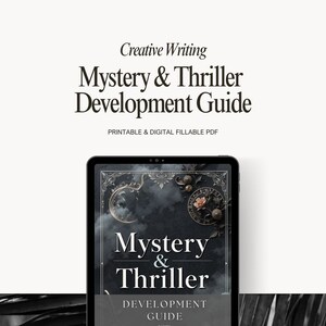 Mystery thriller novel workbook PDF for writers with character, plot, and suspense exercises.