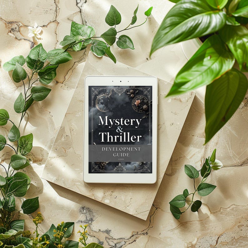 Mystery thriller novel workbook PDF for writers with character, plot, and suspense exercises.