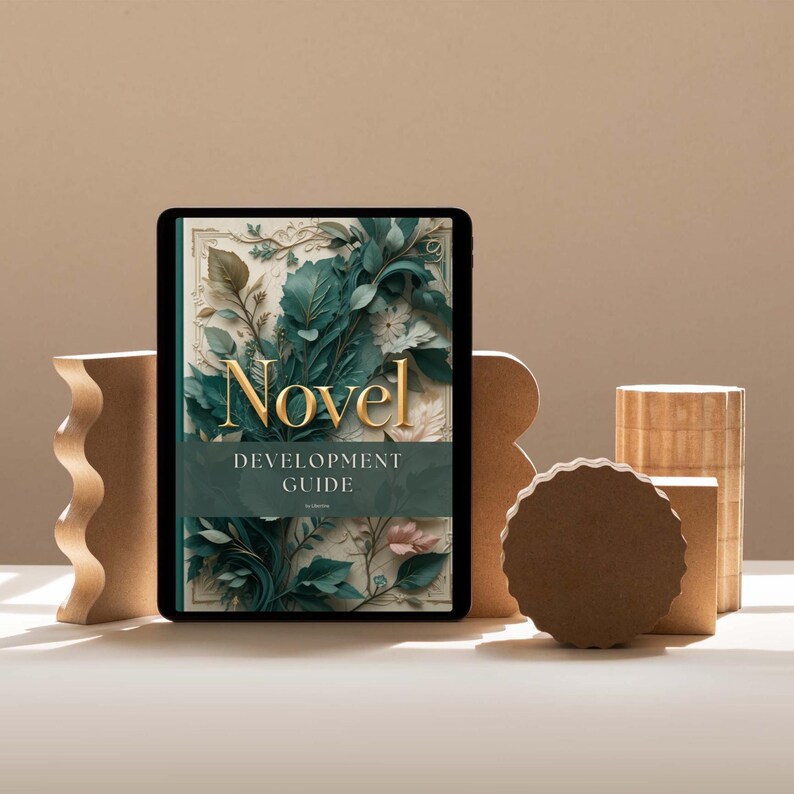 Novel Writing Planner PDF with prompts, worksheets, and trackers for authors to plan and write their book