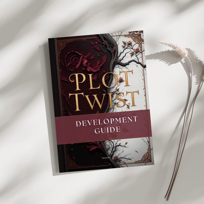 Cover of The Plot Twist Lab interactive creative writing workbook PDF for writers of thriller, fantasy, romance, and mystery