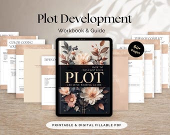 Plot Development Workbook | Interactive PDF Writing Guide | Story Planner for Authors & Novelists