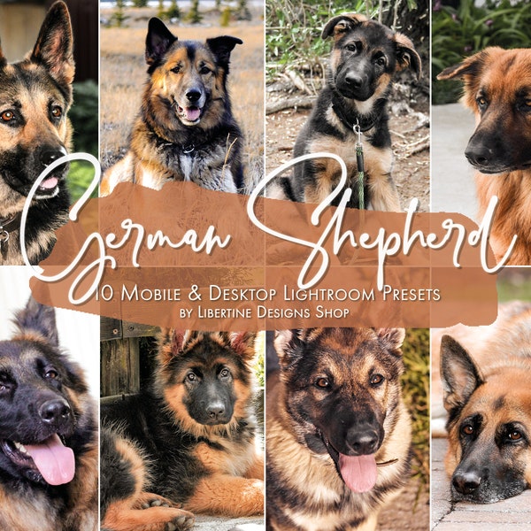 10 Dog Presets Lightroom | Pet Presets | German Shepherd Presets | Presets  for Lightroom Mobile & Desktop | Preset aesthetic | Instagram