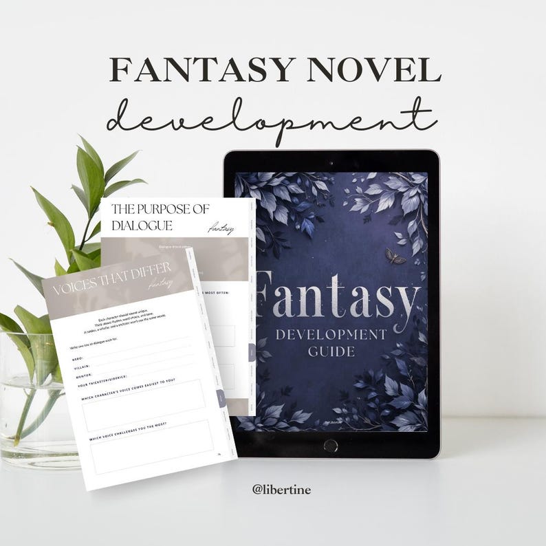 Fantasy Creative Writing Workbook PDF – 12 interactive chapters with prompts, worldbuilding tips, and exercises for writers.